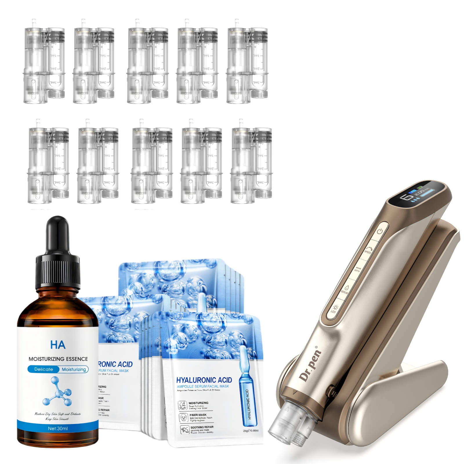 Dr Pen H6 Microneedling Skin Booster System Deep Hydration Facial Treatment Kit