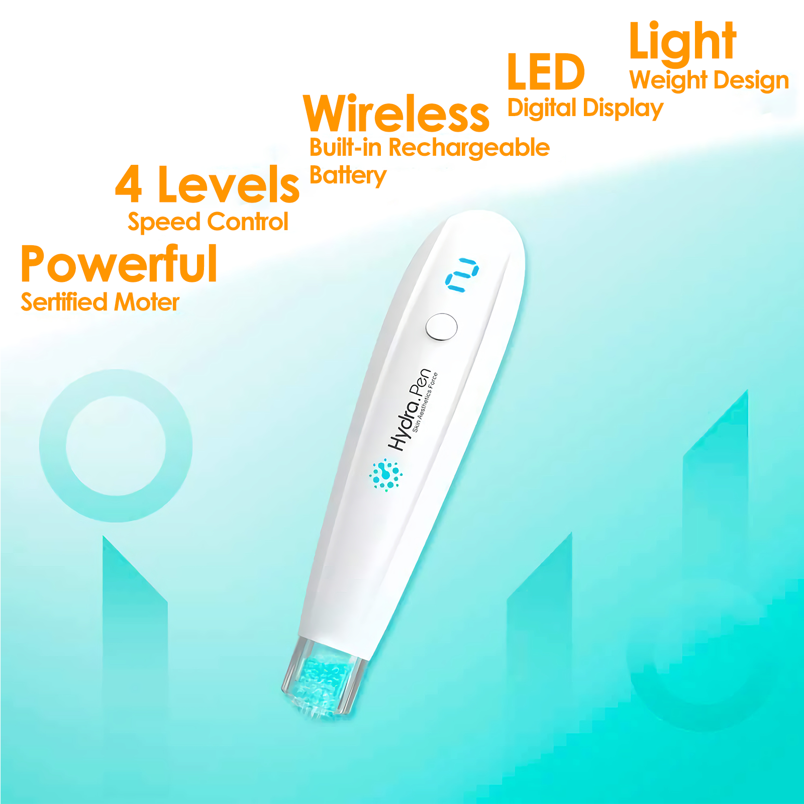 Dr. Pen Hydra Pen H2 Microneedling Pen with Serum Applicator 4 Cartridges