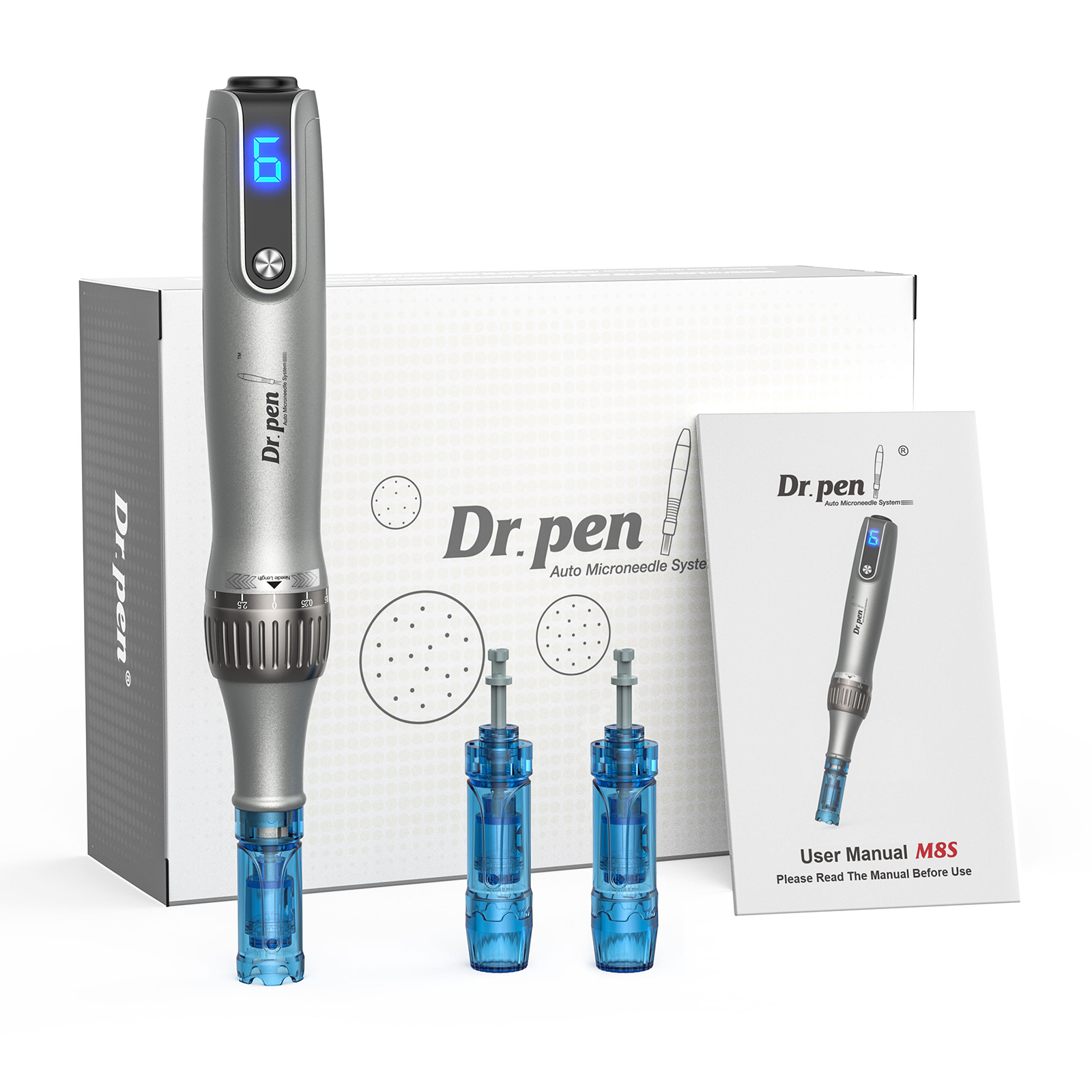 Dr. Pen M8S Microneedling Derma Pen with 2PCS Cartridges
