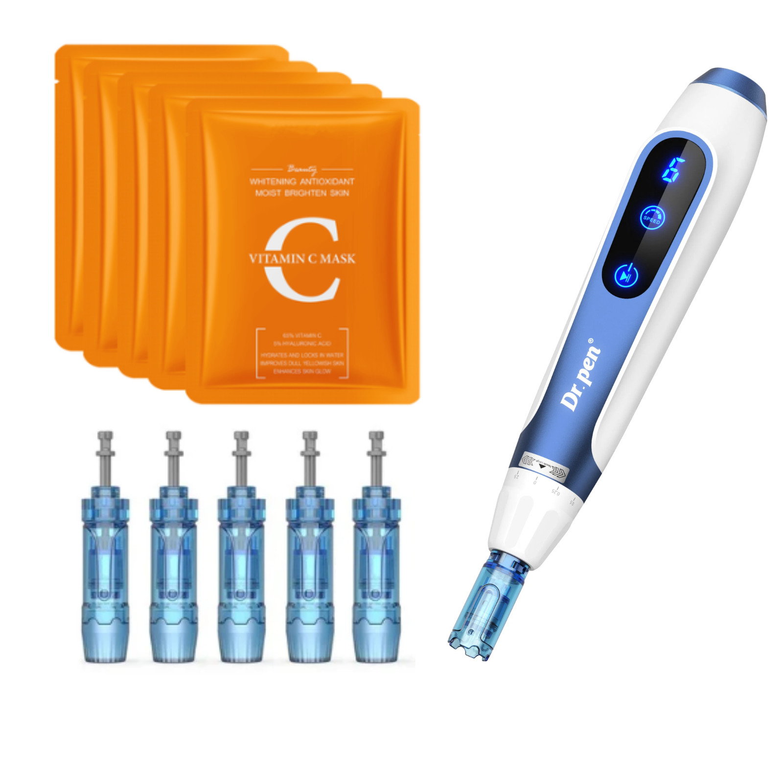 Dr. Pen A11 Professional Microneedling Dermapen +5 Cartridges+5 Face Mask