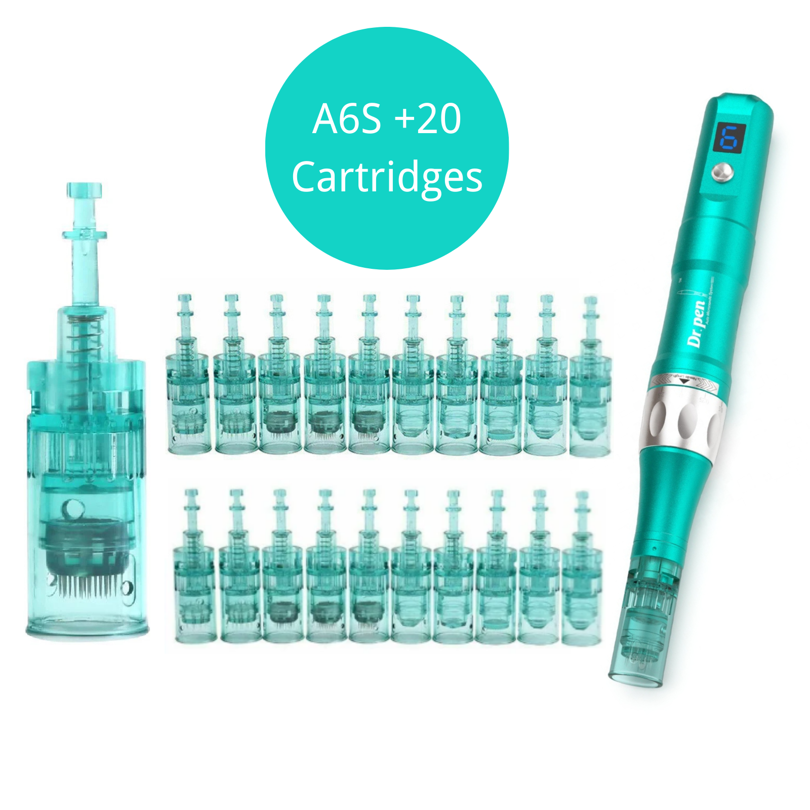 Dr. Pen A6S Smart Microneedling Pen + 20PCS Cartridges