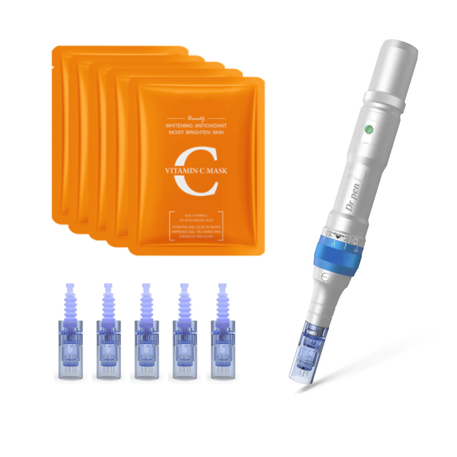 Dr.Pen A6 Microneedling Pen with 5Pcs Cartridges Replacement Needles 5PCS MASK