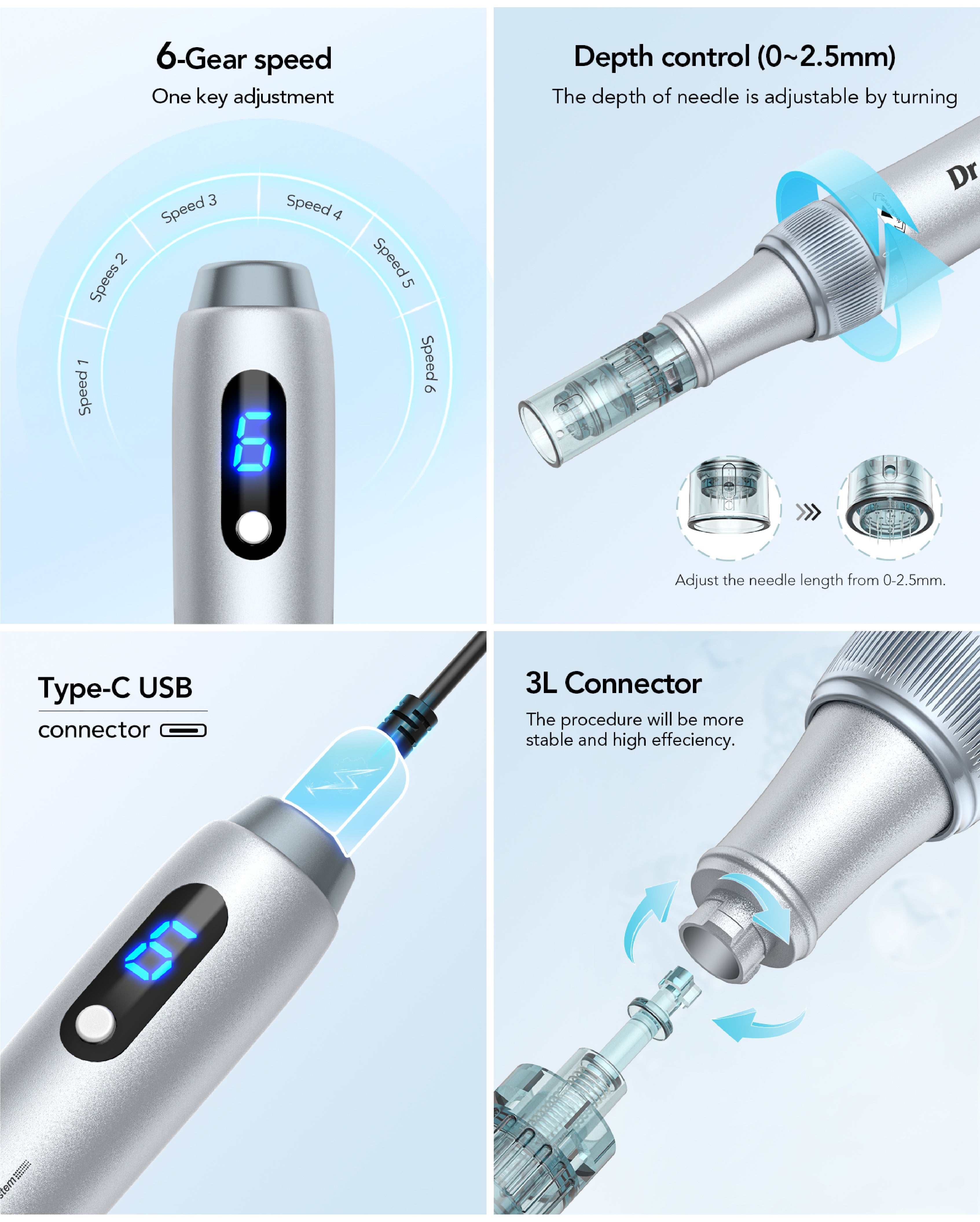 Dr Pen M7S Microneedling Pen Silver