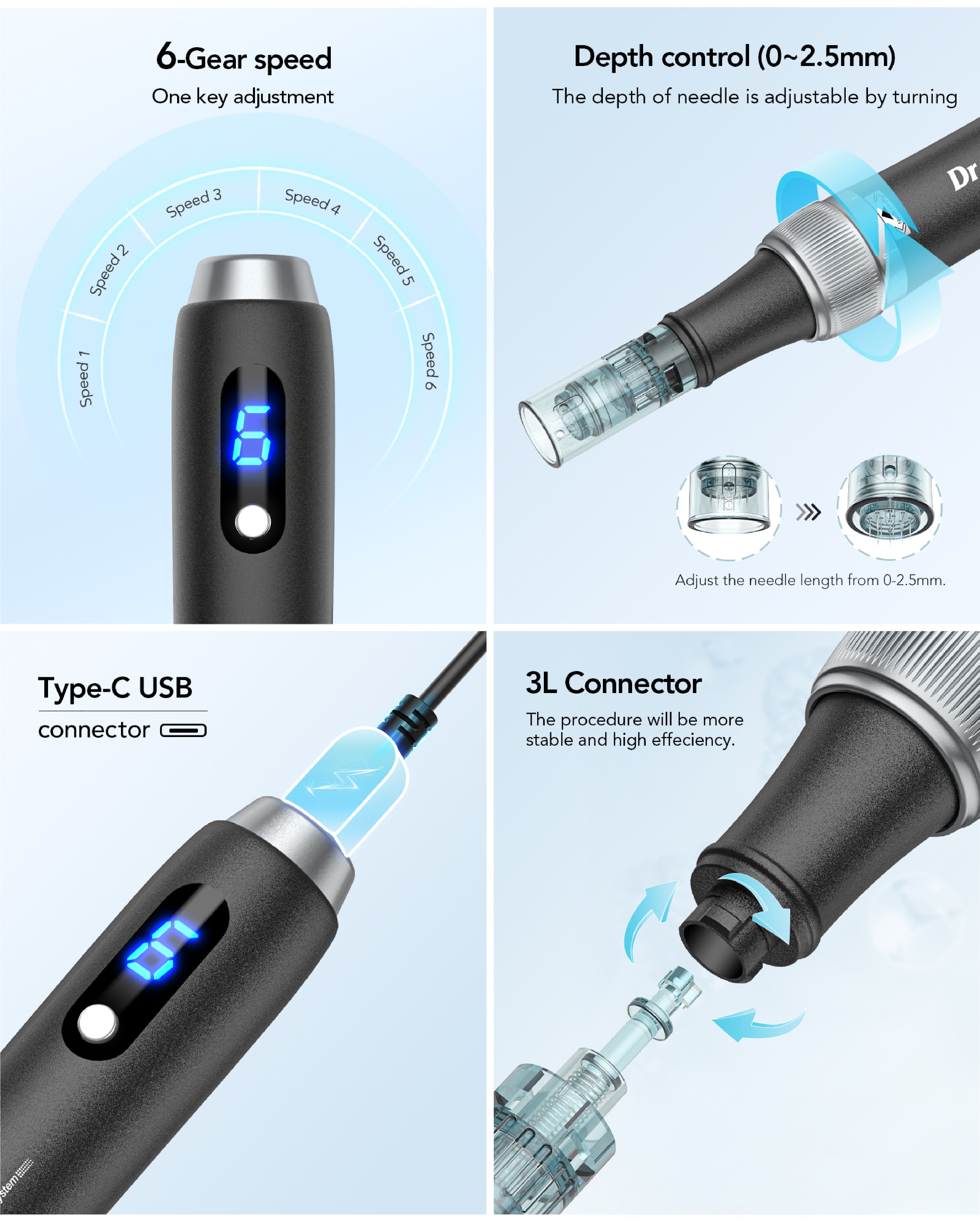 Dr Pen M7S Microneedling Pen Black