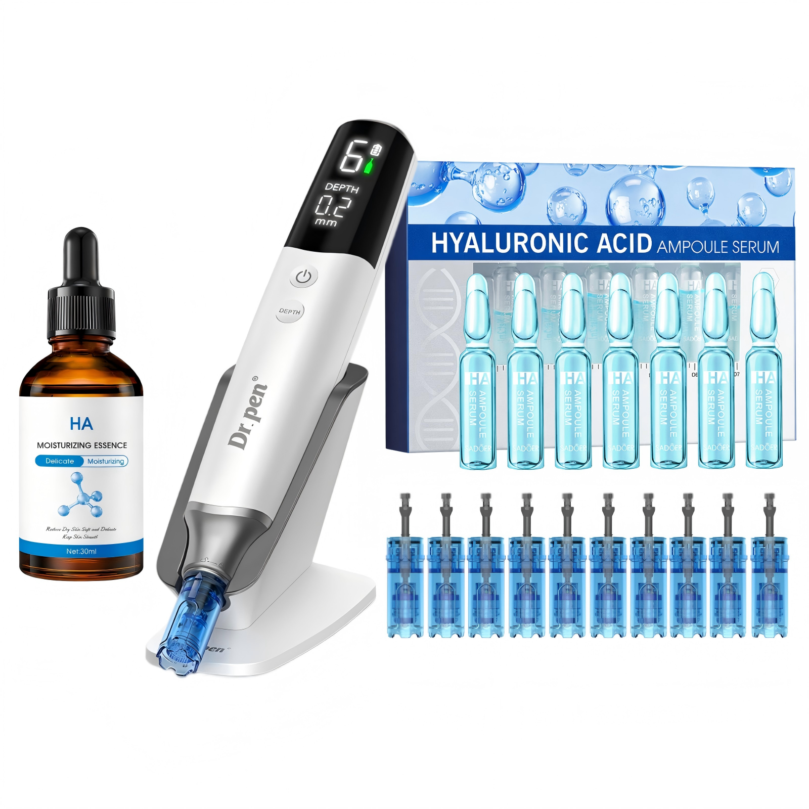 Dr. Pen M9 Microneedling Skin Booster System Deep Hydration Facial Treatment Kit
