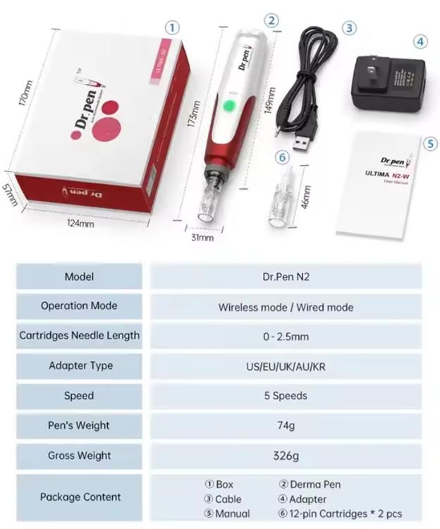 Dr Pen N2 Microneedling Derma Pen Wireless