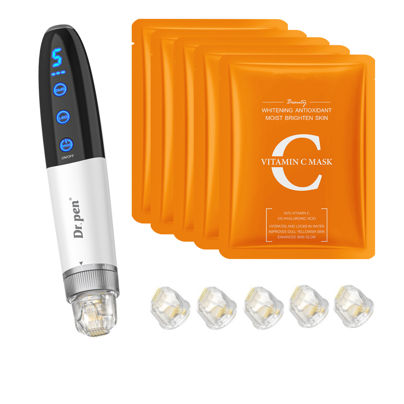 Dr. Pen Q1S Pen 5pcs Cartridges Vitamin C Facial Mask