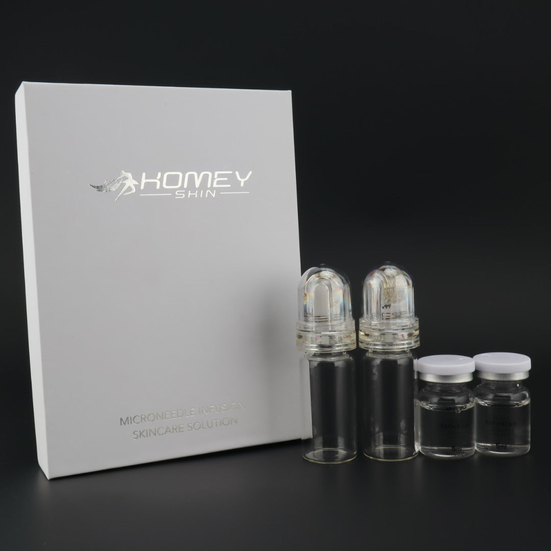 2pcs Hydra Needle 64 Derma Stamp 2 Bottles Microneedling Serum