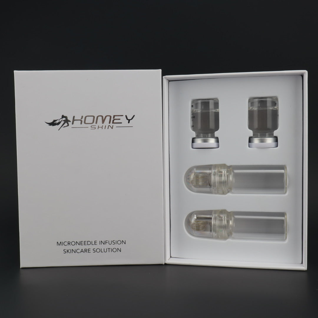 2pcs Hydra Needle 64 Derma Stamp 2 Bottles Microneedling Serum