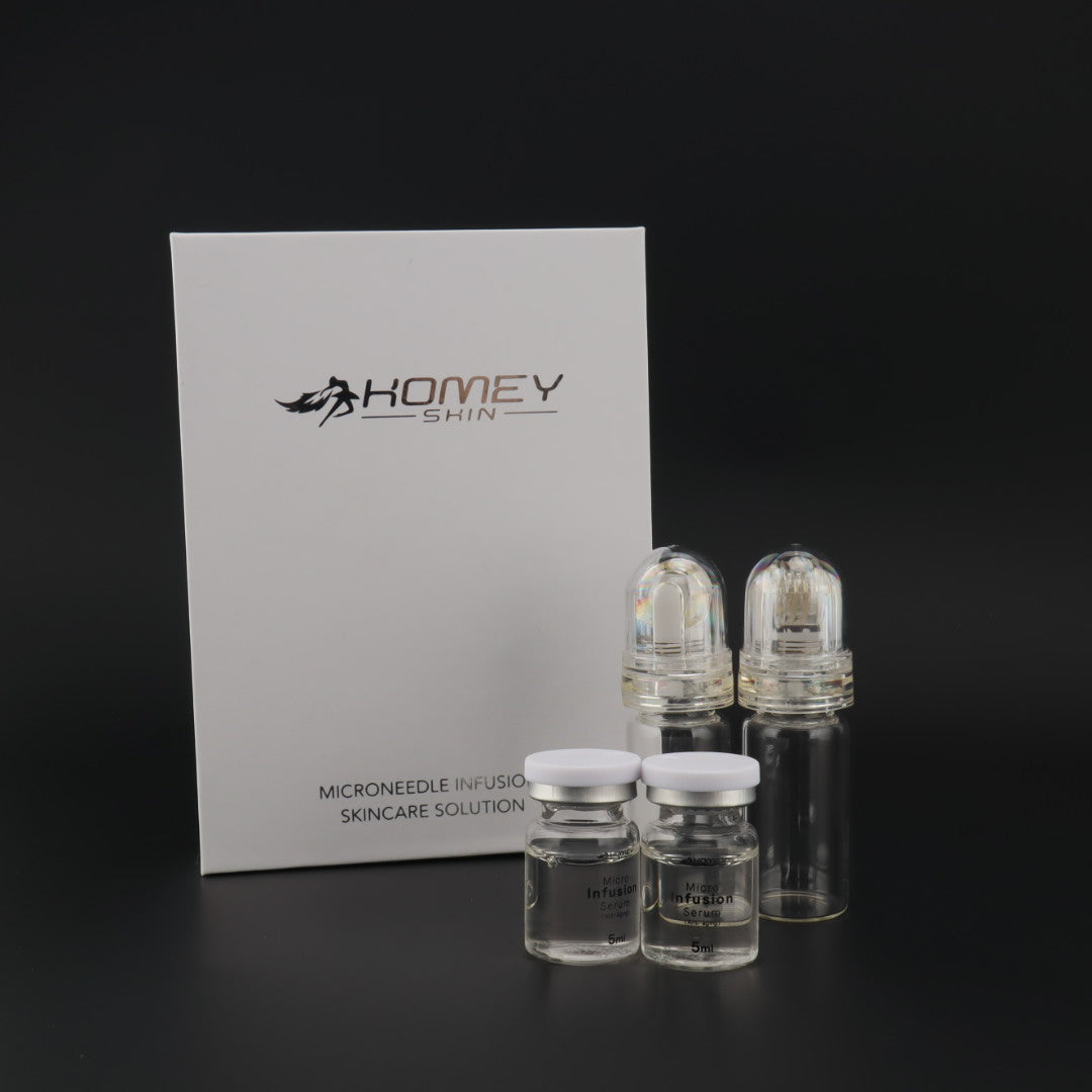 2pcs Hydra Needle 64 Derma Stamp 2 Bottles Microneedling Serum