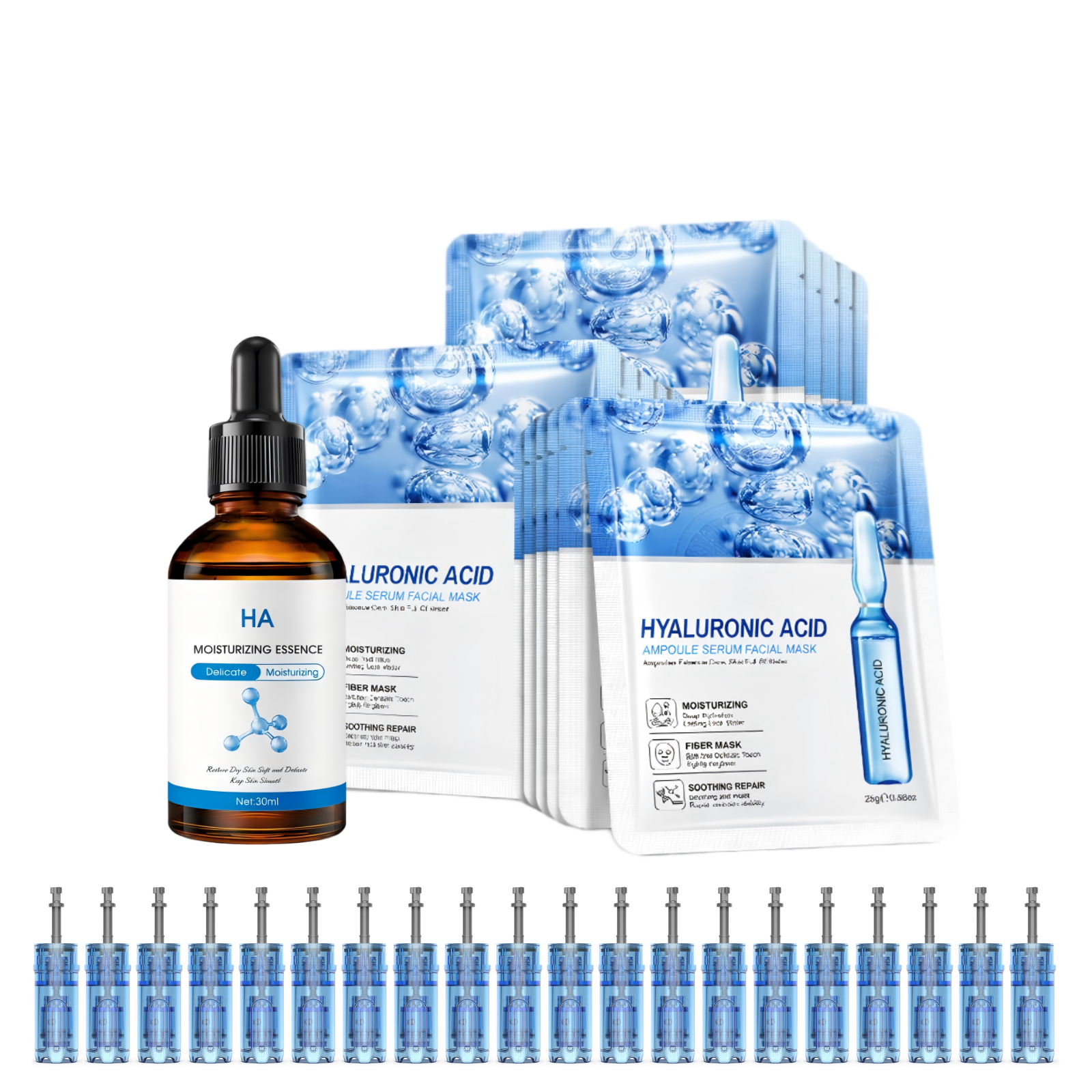 Dr. Pen M8S/A8S/A9/A11 Microneedling Cartridges & HA Serum & Face Mask Refill Kit