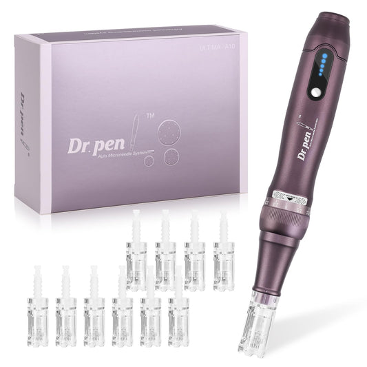 Dr.Pen A10 Professional Wireless Microneedling Pen with 10 Replacement Cartridges for Skin Care