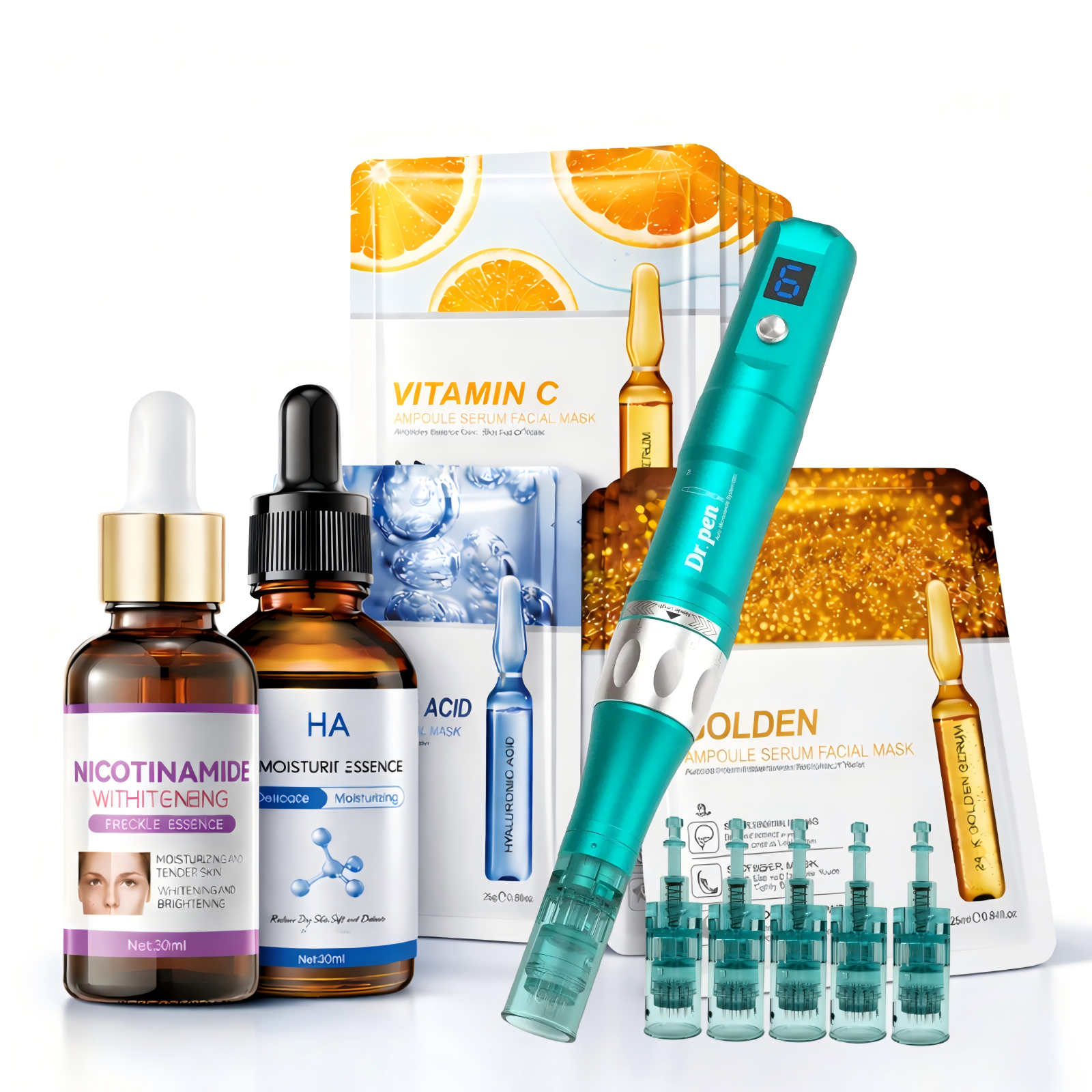 Dr. Pen A6S Smart Microneedling Pen Complete Bundle Serum Repair Mask
