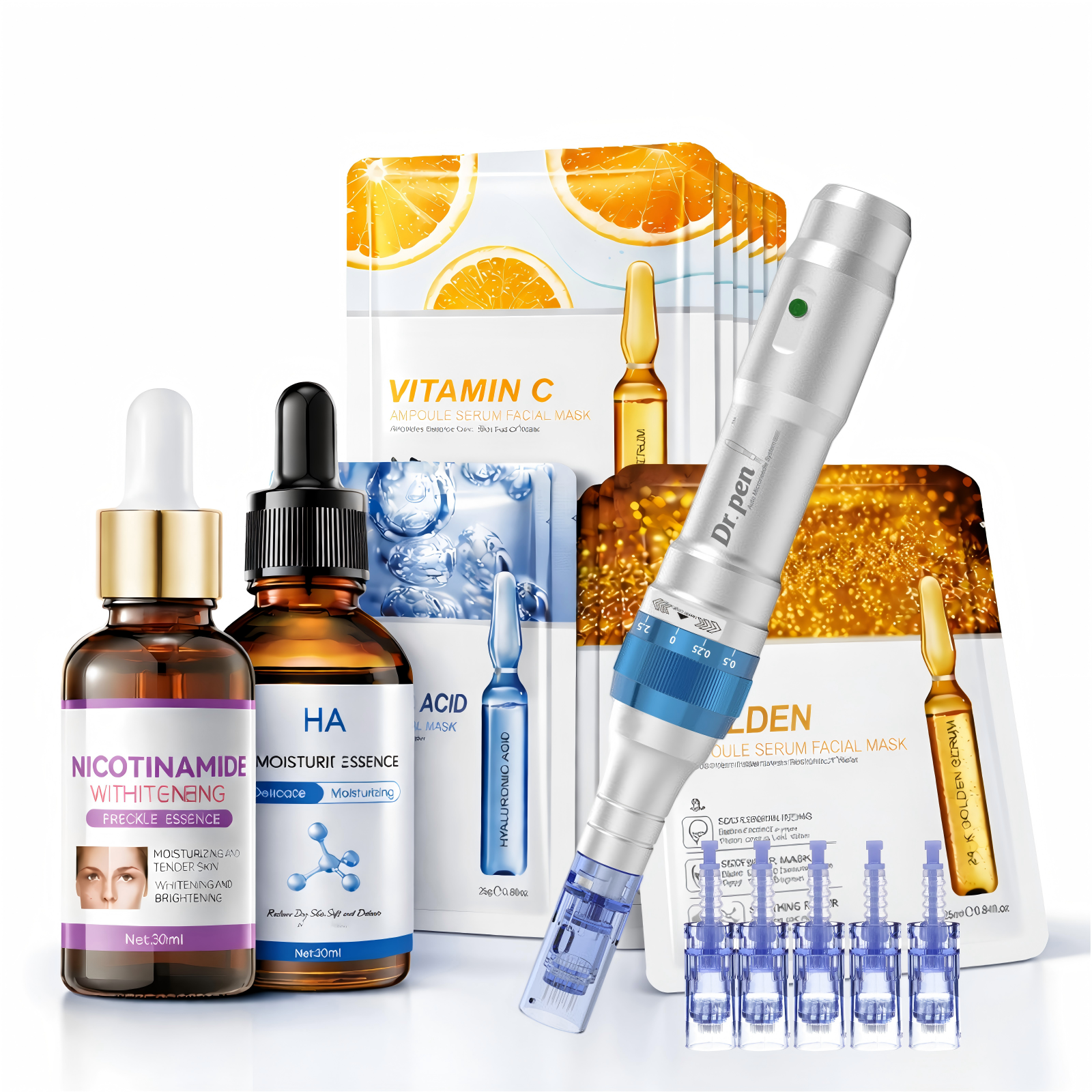 Dr.Pen A6 Microneedling Pen Complete Bundle Serum Repair Mask