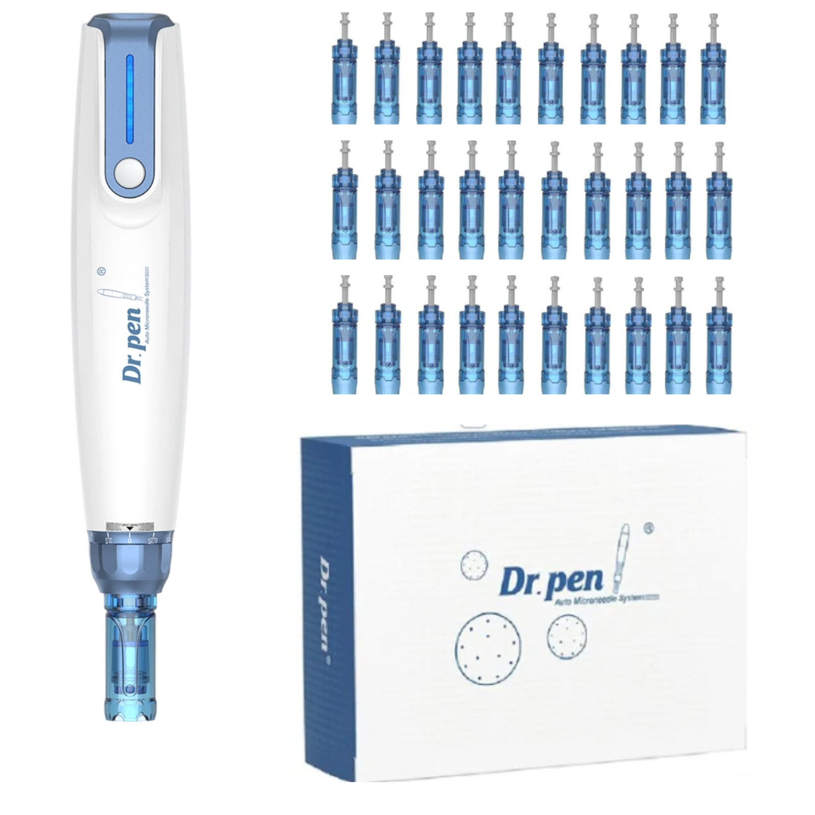 Dr.Pen A9 Microneedling Pen Kit Wireless Micro Needling Derma Pen for Face and Body 6 Speed Adajustable 30PCS Cartridges