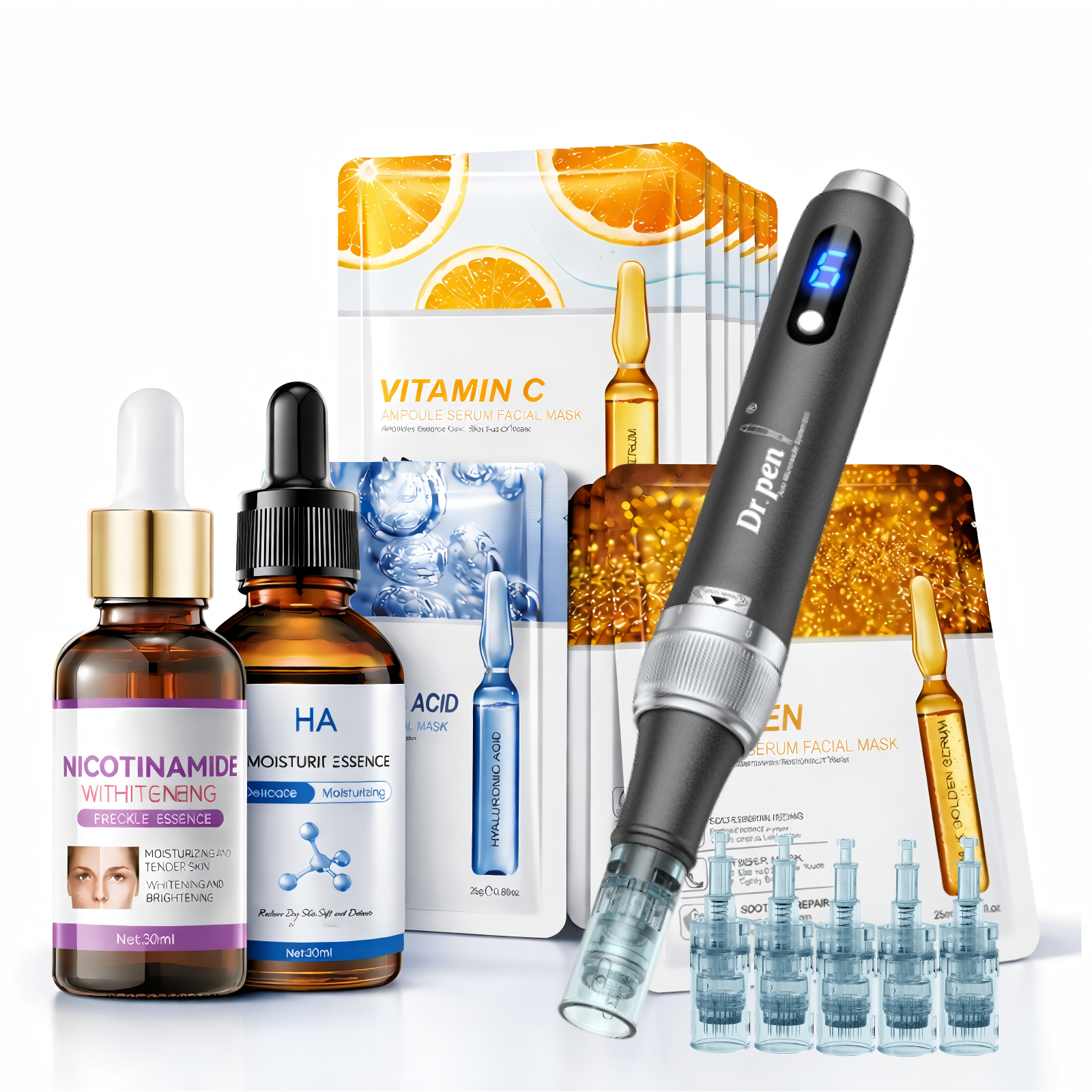 Dr. Pen M7S Microneedling Pen Complete Skincare Bundle Serum Repair Mask