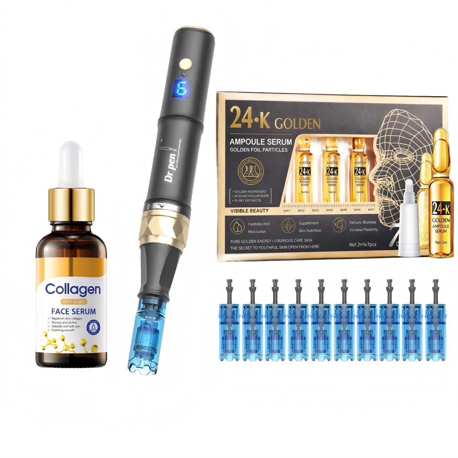 Dr. Pen A8S Ultima Microneedling Pen Bundle At Home Skin Booster System